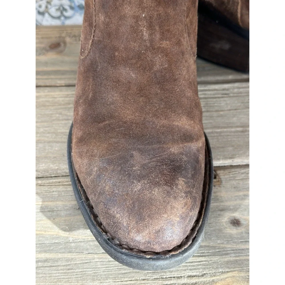 Born Over Knee Suede Boots BOHO Women's Caramel Brown Sz 7 M